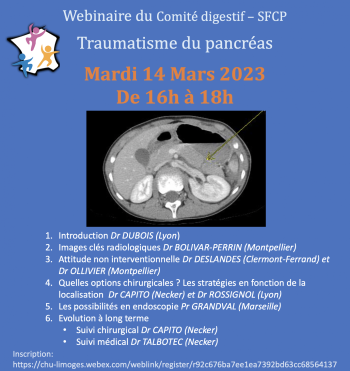Webinar 2023 - Comité digestif de la SFCP - Traumatisme du pancréas 